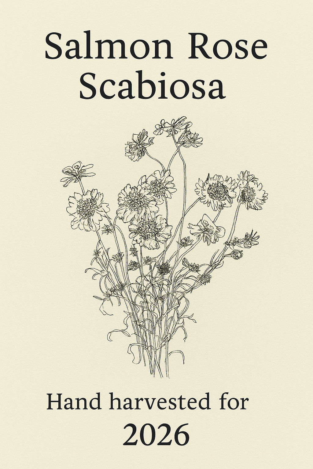 Salmon Rose Scabiosa